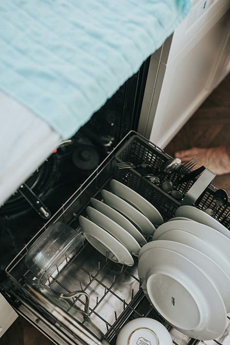 Photo of a dishwasher repaired by Action Appliance.